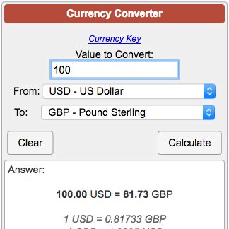 1 day ago · 4.7/5, 41.5k ratings. GBP to USD currency chart. XE’s free live currency conversion chart for British Pound to US Dollar allows you to pair exchange rate history for up to 10 years. 